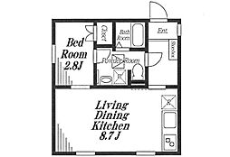 Z-CUBE 1LDKの間取図画像