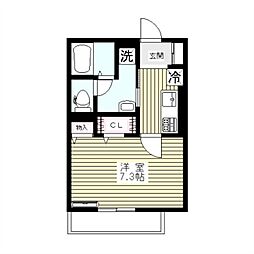 グランシャリオ 1Kの間取図画像