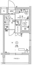 スカイコートヒルズ品川御殿山 1Kの間取図画像