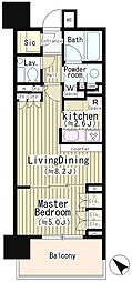 パークリュクス目黒 1LDKの間取図画像