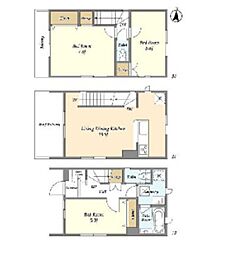 浦和戸建住宅1 3LDKの間取り