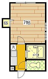 アビタシオン東淵野辺 1Kの間取図画像