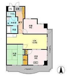 クオリティ・ダイカン 3LDKの間取図画像