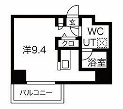 スパシエ東神奈川 ワンルームの間取図画像