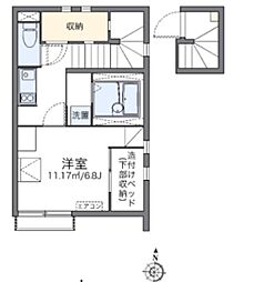 レオネクストこぶし 1Kの間取図画像