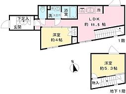 Coeur Blanc八幡山 2LDKの間取図画像