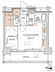 ブランシエスタ木場 1LDKの間取図画像