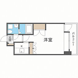 エステート・モア薬院 1Kの間取図画像
