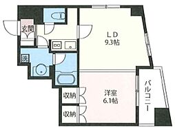 エスティメゾン浅草駒形 1LDKの間取図画像