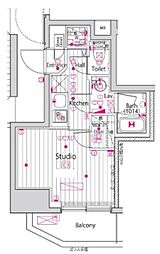 GALASTATION横浜子安 1Kの間取図画像