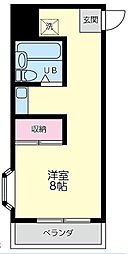 タウンハウス内堀 ワンルームの間取図画像