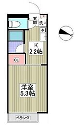 シュミットハイム 1Kの間取図画像