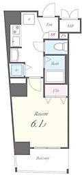 コンフォール門前仲町 1Kの間取図画像