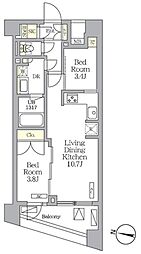 NOGATA RESIDENCE 2LDKの間取図画像