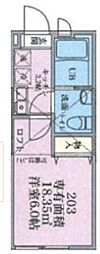 多摩美レジデンス 1Kの間取図画像