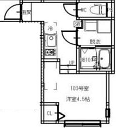 LOFT AOI 1Kの間取図画像