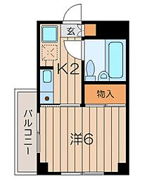 シノックス・プラザ 1Kの間取図画像