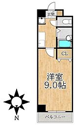 ザヒルズ市川 1Kの間取図画像