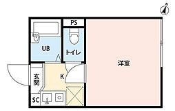 Reberty北千住 1Kの間取図画像