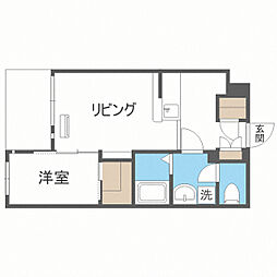 リアンレガーロ井尻駅前壱番館 1LDKの間取図画像