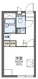 レオパレス西船ガーデンコート 1Kの間取図画像