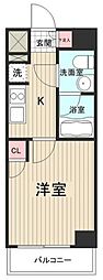 ライジングプレイス堀切 1Kの間取図画像