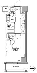 ザ・パークハビオ高円寺レジデンス 1Kの間取図画像