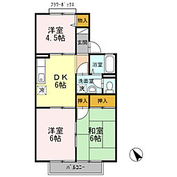 メゾンエル 3DKの間取図画像
