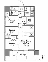 ACP Residence三ノ輪 3LDKの間取図画像