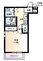 フジパレス瑞光駅南 1Kの間取図画像