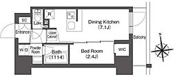 COMFORIA王子 1DKの間取図画像
