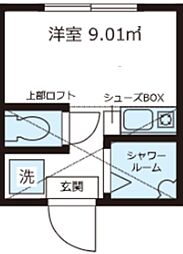カーサ・フォレスタ ワンルームの間取図画像