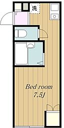 キャッスルハイツ ワンルームの間取図画像