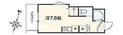 MELLAS西川口IV ワンルームの間取図画像