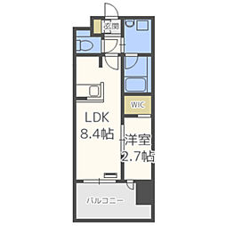 グランフォーレプライム大濠南 1LDKの間取図画像