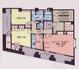 メゾンノア 2LDKの間取図画像