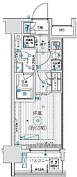 アーリアシティ川崎 1Kの間取図画像