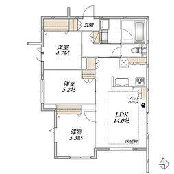 LUMINOUS COURT 3LDKの間取図画像