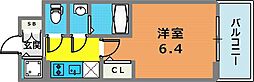 エスリード神戸兵庫駅アクアヴィラ 1Kの間取図画像