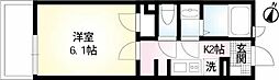 JHK浦和仲町 3階1Kの間取り