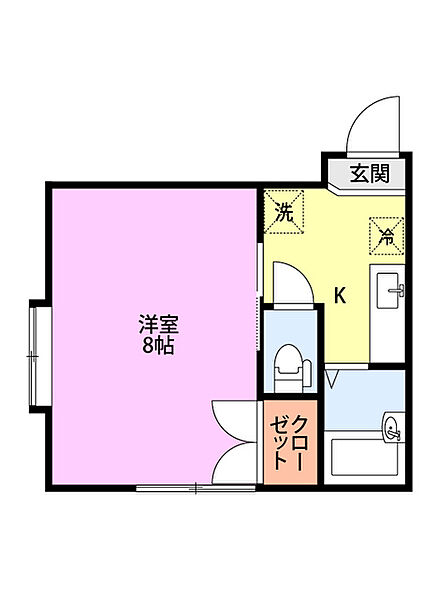 ファンハウスKAZU 103｜新潟県新潟市西区五十嵐２の町(賃貸アパート1K・1階・23.85㎡)の写真 その2