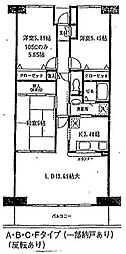 ブリランテけやき台 3LDKの間取図画像