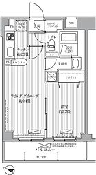 サニーリヴ北新横浜 1LDKの間取図画像