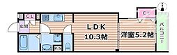 ラモーナ一津屋II 1LDKの間取図画像