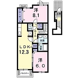 クリスタルグランツ 2LDKの間取図画像