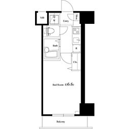 グローバン板橋 1Kの間取図画像