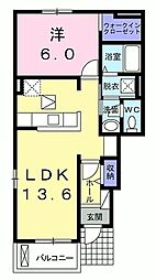 カーサ・ウインベル5 1LDKの間取図画像