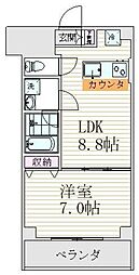 グランピア東中野 1階1LDKの間取り