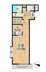 ココ・ソレアード 1Kの間取図画像