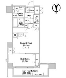 コンフォリア麻布EAST 1LDKの間取図画像